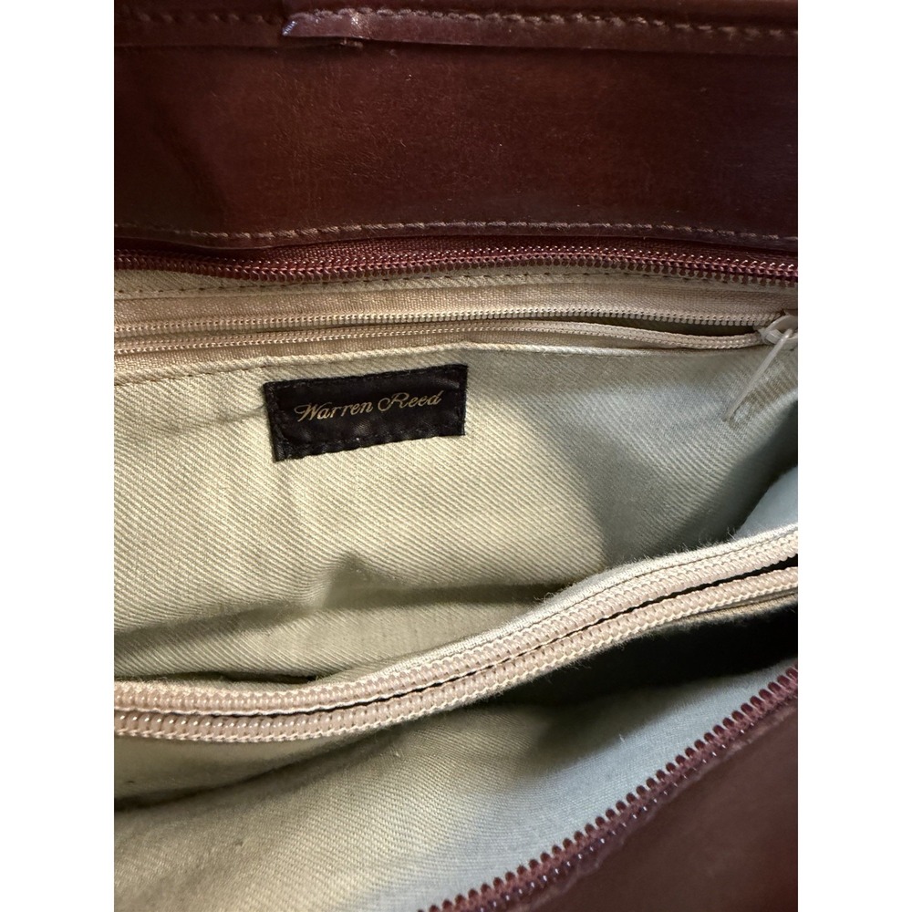 Warren Reed Vintage Tweed and Leather Satchel Doctor Bag Brown Medium - Picture 10 of 15